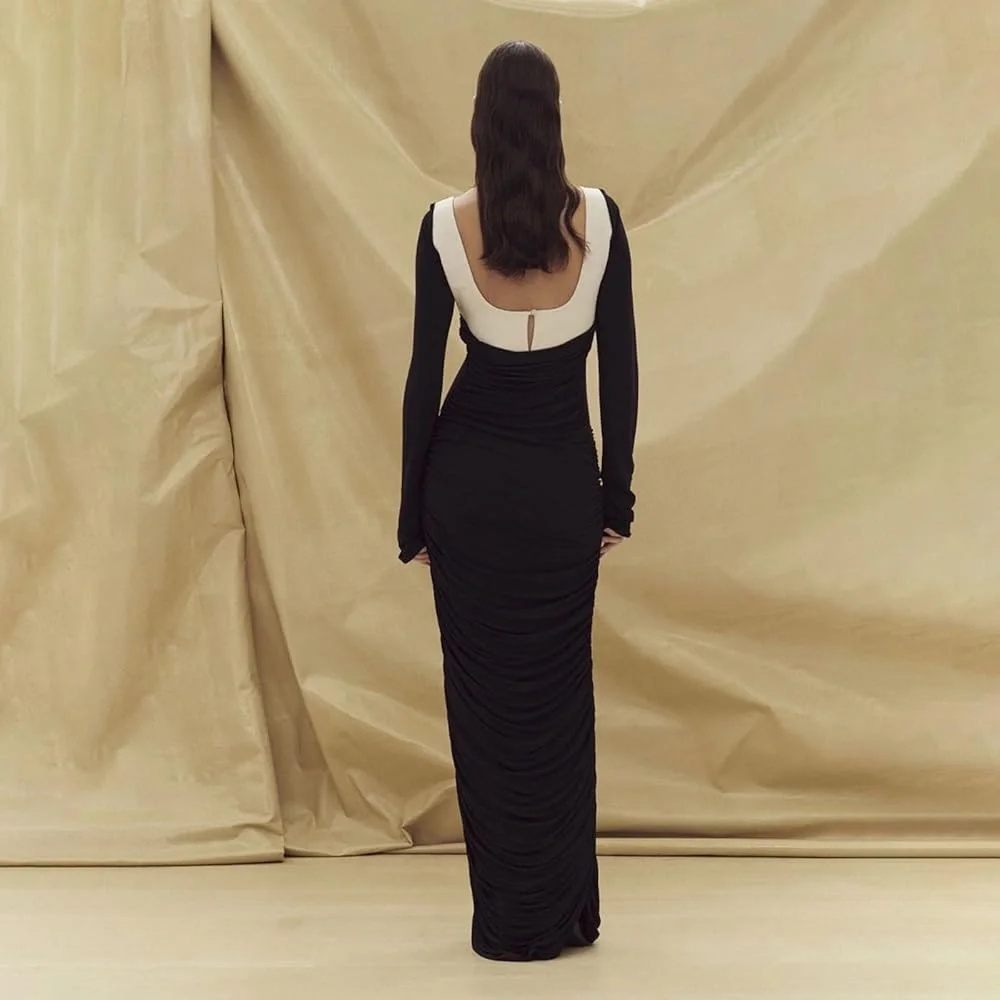 Ruched Maxi  Bodycon Dress